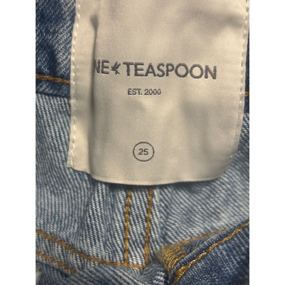 One Teaspoon NEW Legends High Waist Mom Fit Denim Shorts‎ Rosewood 25 MSRP $130 - Picture 6 of 9